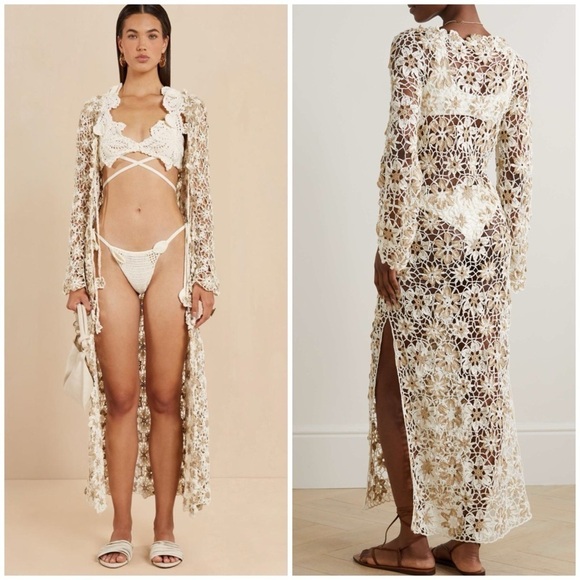 NWT CULT GAIA Ollie crochet-knit coverup SZ S - Picture 2 of 10